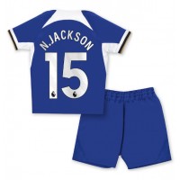 Chelsea Nicolas Jackson #15 Domáci Detský futbalový dres 2023-24 Krátky Rukáv (+ trenírky)
